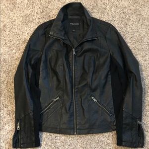 THE LIMITED® Plus Size 1X Black Faux Leather Jacket NWT $139